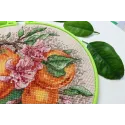 Cross-stitch kits with Hoop Included Citrus notes 17x17 cm Abris Art AAHM-076