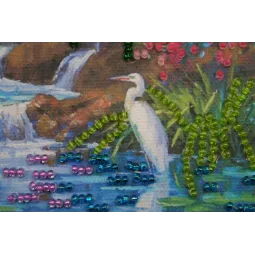 Mini Bead embroidery kit In a brushwood 15x15 cm AM-078