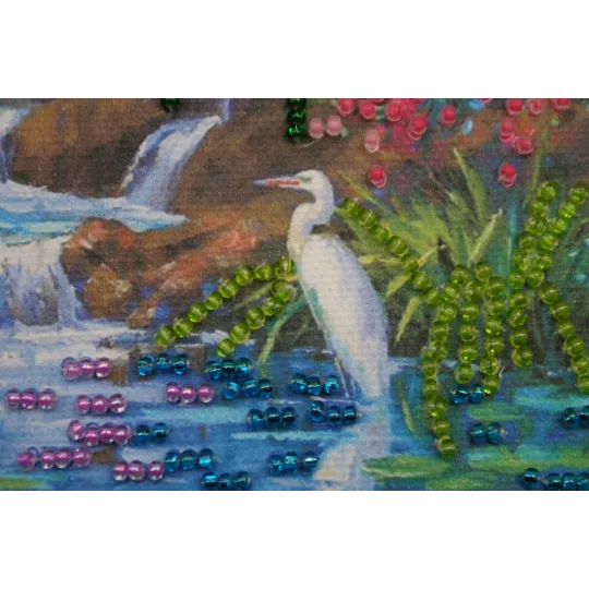 Mini Bead embroidery kit "In a brushwood" AAM-078