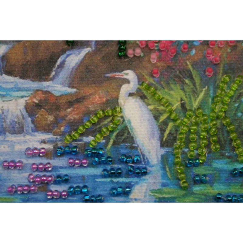 Mini Bead embroidery kit "In a brushwood" AAM-078