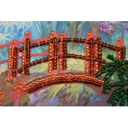 Mini Bead embroidery kit In a brushwood 15x15 cm AM-078