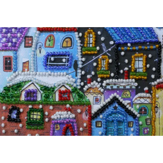 Mini Bead embroidery kit "Bright houses" AAM-146