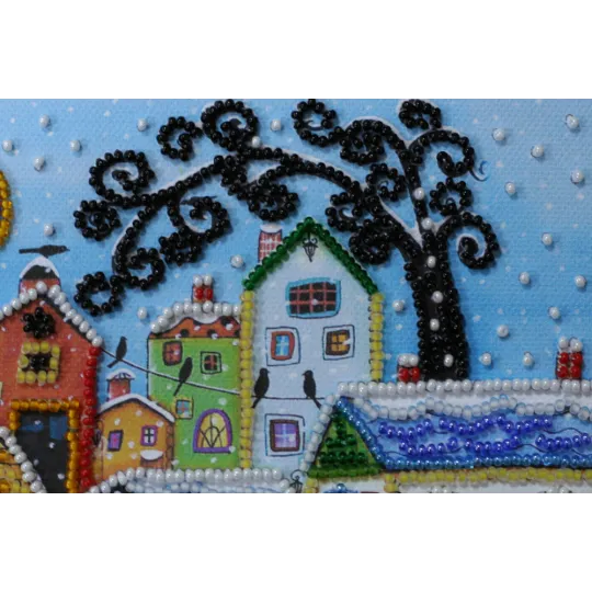 Mini Bead embroidery kit "Bright houses" AAM-146