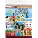 Mini Bead embroidery kit Bright houses 15x15 cm AM-146