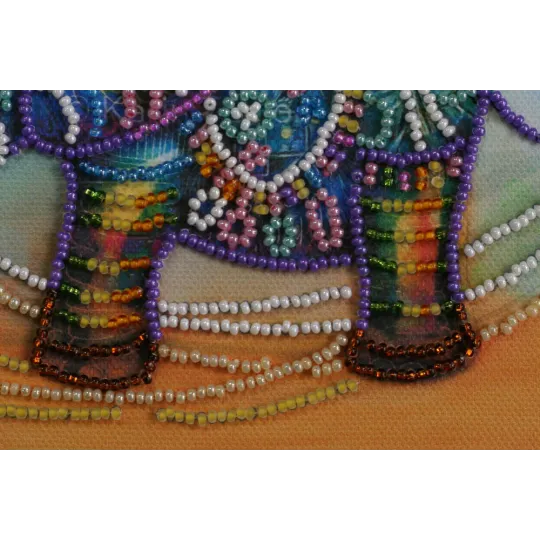 Mini Bead embroidery kit "Neon elephant" AAM-149