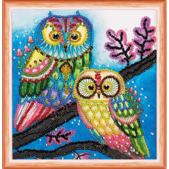 Mini Bead embroidery kit "Night couple" AAM-150