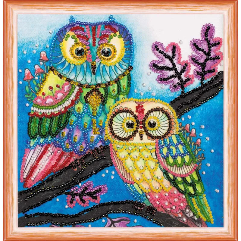 Mini Bead embroidery kit "Night couple" AAM-150