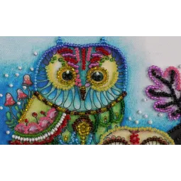 Kit de broderie de perles Mini Couple de nuit 15x15 cm AM-150