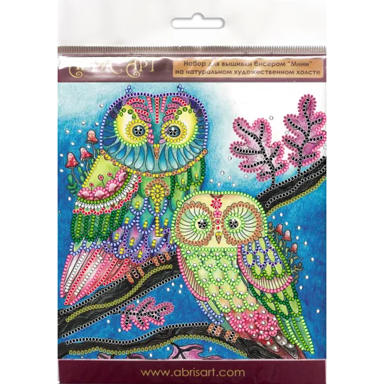 Mini Bead embroidery kit "Night couple" AAM-150