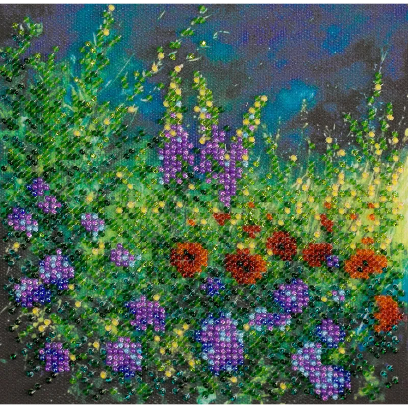 Mini Bead embroidery kit "Wild field" AAM-172