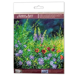 Mini-Bead-Stickset Wildes Feld 15x15 cm AAM-172