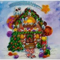 Mini Bead embroidery kit "Gingerbread house" AAM-174