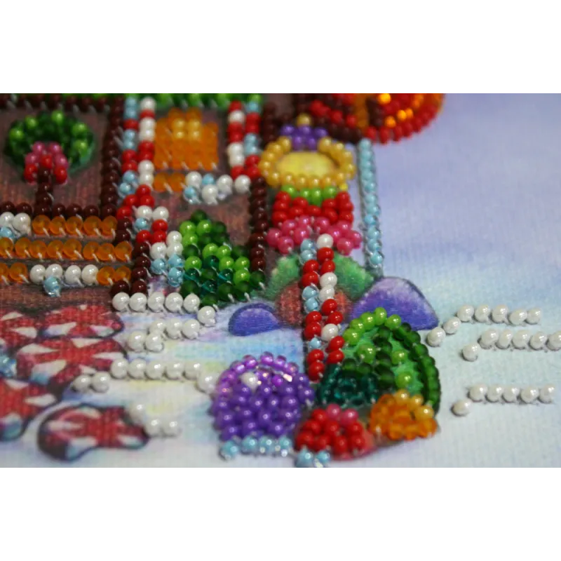 Mini Bead embroidery kit "Gingerbread house" AAM-174