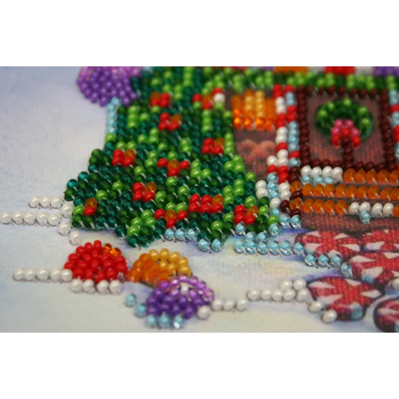 Mini Bead embroidery kit "Gingerbread house" AAM-174