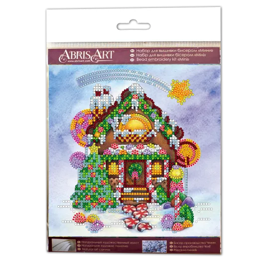 Mini Bead embroidery kit "Gingerbread house" AAM-174