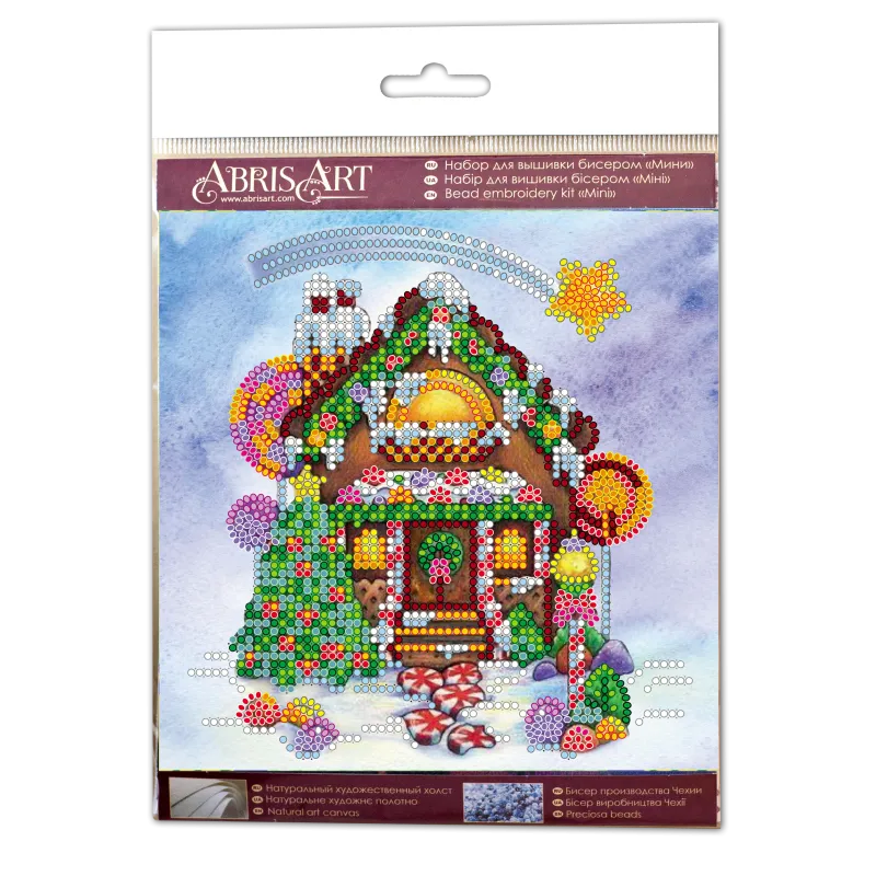 Mini Bead embroidery kit "Gingerbread house" AAM-174