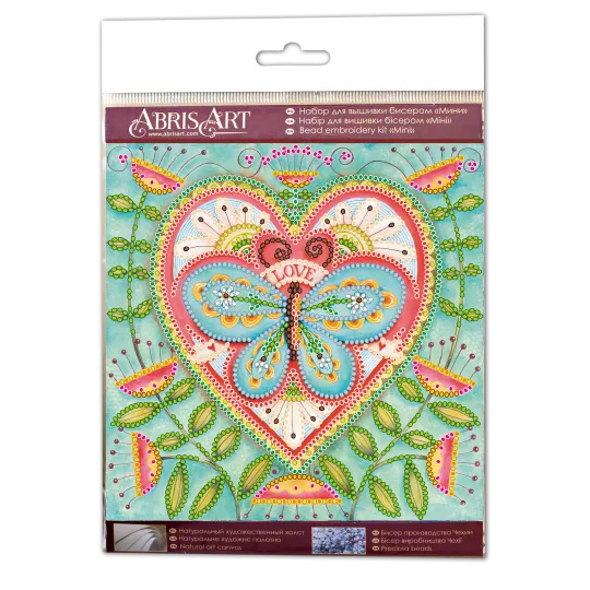 Mini Bead embroidery kit "Summer heart" AAM-204