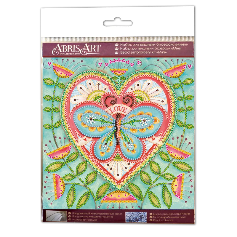 Mini Bead embroidery kit "Summer heart" AAM-204