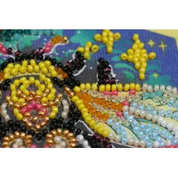 Mini Bead embroidery kit Sweetly 15x15 cm AM-225