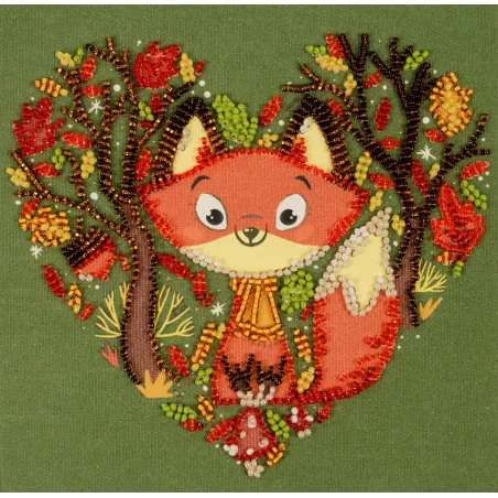 Bead Embroidery Kit "Red fox" AAM-243