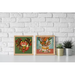 Основной набор для вышивания бисером Рыжая лиса (Животные) 15x15 см AAM-243