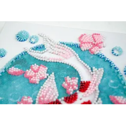 Main Bead Embroidery Kit Koi carp 15x15 cm AM-246