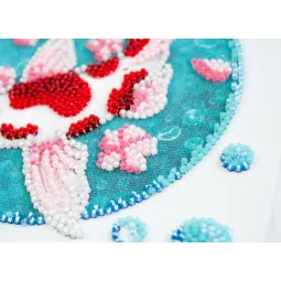 Основной набор для вышивки бисером Карп Кои 15x15 см AM-246