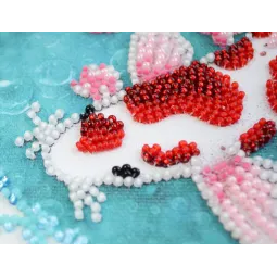 Main Bead Embroidery Kit Koi carp 15x15 cm AM-246