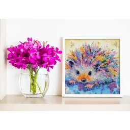 Pagrindinis karoliukų siuvinėjimo rinkinys Ežiukas (Dekoro scenos) 20x20 cm AAMB-101