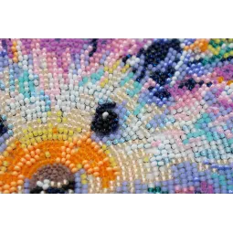 Hauptperlen-Stickset Igel (Dekoszenen) 20x20 cm AAMB-101