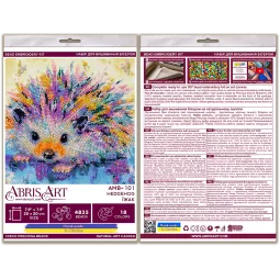 Pagrindinis karoliukų siuvinėjimo rinkinys Ežiukas (Dekoro scenos) 20x20 cm AAMB-101