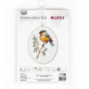 Cross Stitch Kit with Hoop Included  Bird On The Branch 8x10,5cm SBC106