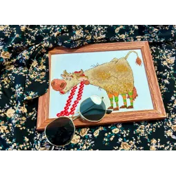 Kryželiu siuvinėjimo rinkinys - Aine kolekcija "Mados savaitė" 21x15 cm SRA1006