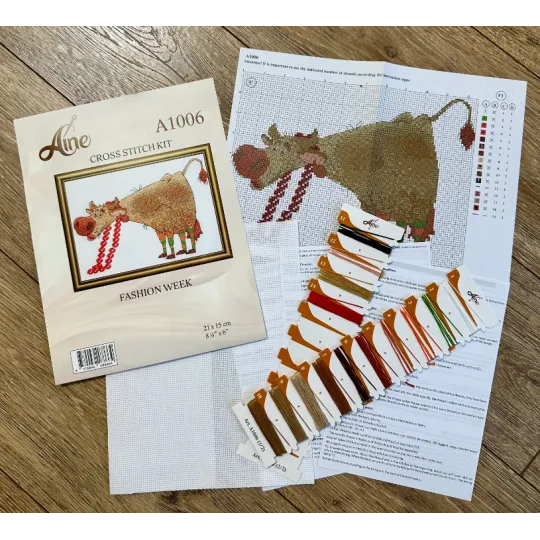 Набор для вышивки крестом - коллекция Aine "Неделя моды" 21x15 см SRA1006