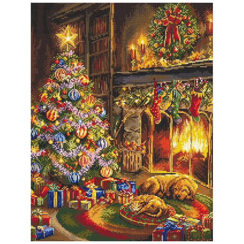 Набор для вышивания крестиком "Сочельник" 25x33см SLETIL8106