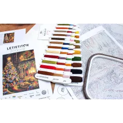 Cross stitch kit "Christmas Eve" 25x33cm SLETIL8106