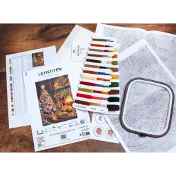 Cross stitch kit "Christmas Eve" 25x33cm SLETIL8106