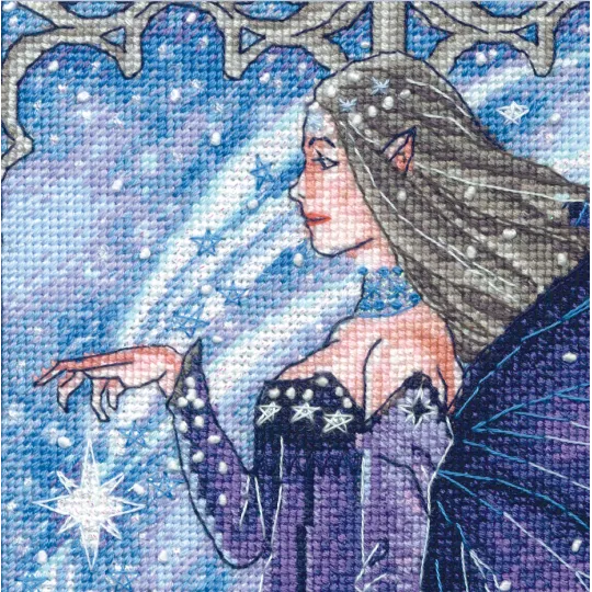 Cross stitch kit - The Gold collection Wintertime Fairy D70-09618