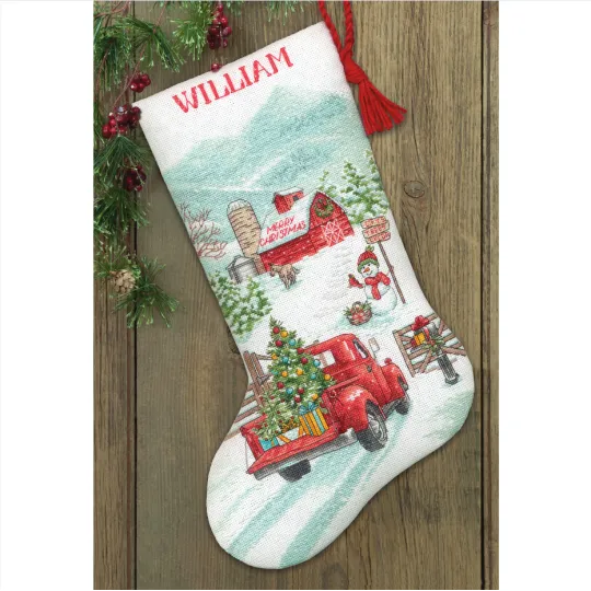 Cross stitch kit Holiday Farm Stocking D70-09619