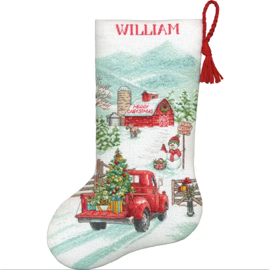 Cross stitch kit Holiday Farm Stocking D70-09619