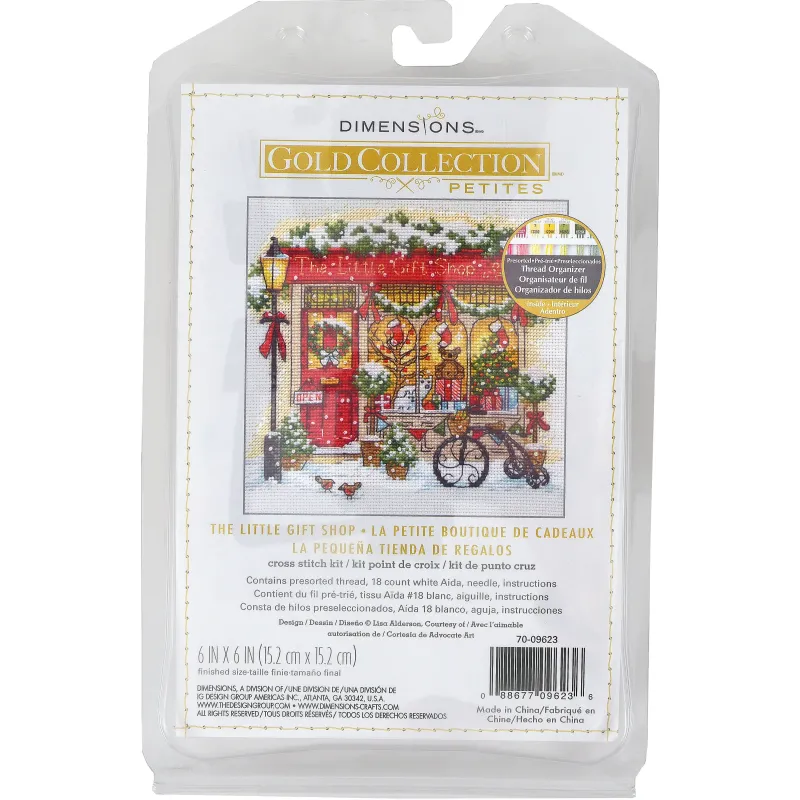 Gold Petite Counted Cross stitch kit The little Gift Shop D70-09623