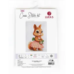 Cross Stitch Kit "The Squirrel's Gift" 10x17cm SB1414