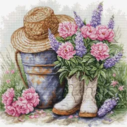 Cross Stitch Kit "Garden Decor" 29x29cm SB7036