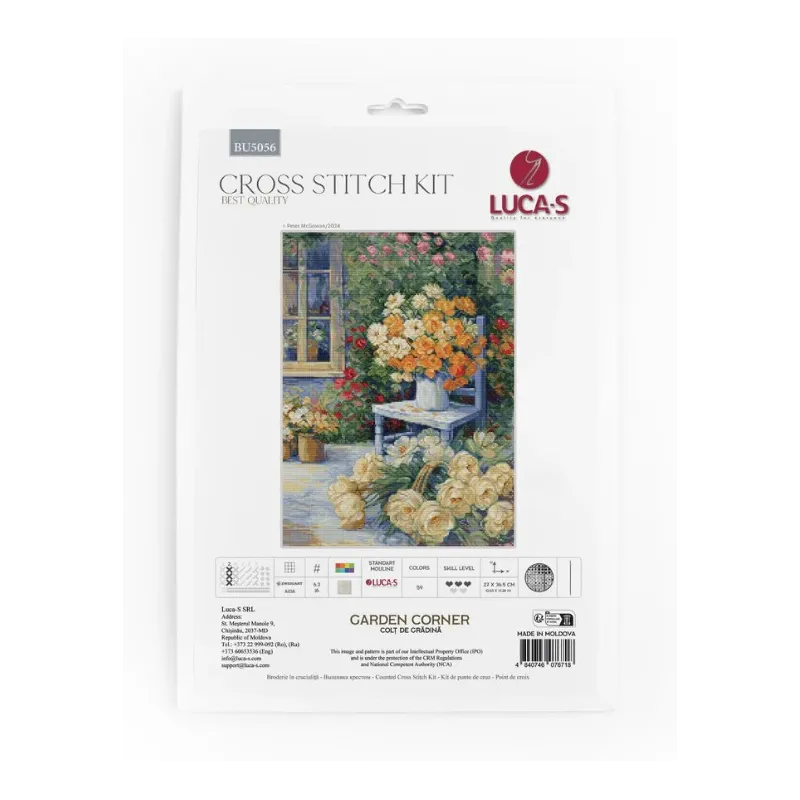 Cross Stitch Kit Garden Corner 27x36,5cm SBU5056