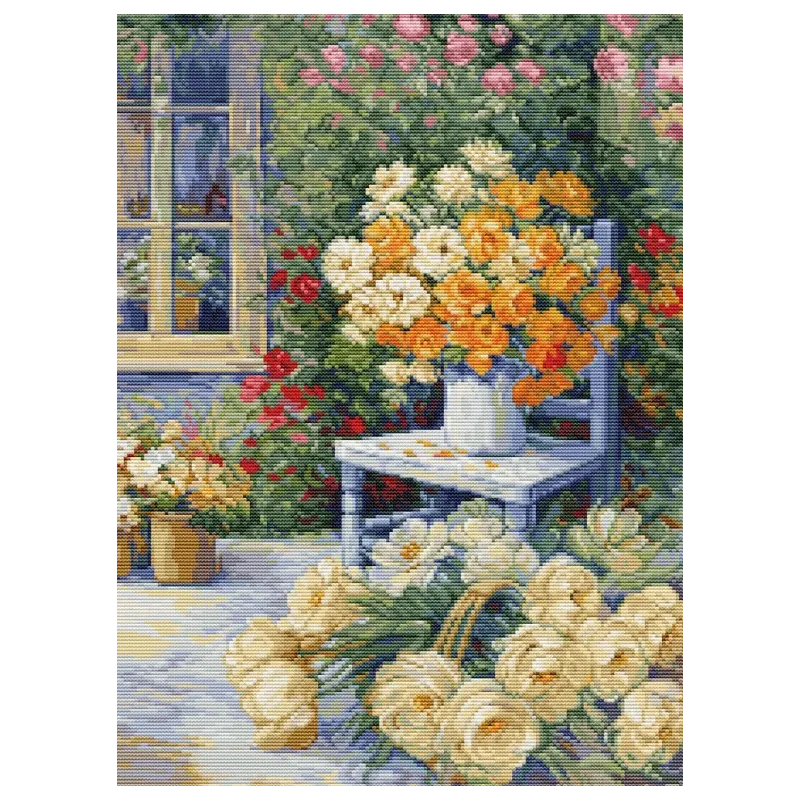 Cross Stitch Kit Garden Corner 27x36,5cm SBU5056