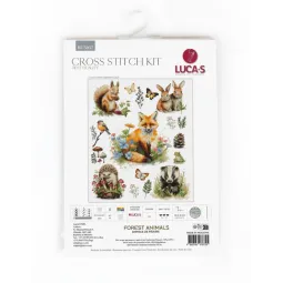 Kit de point de croix "Animaux de la forêt" 30x36cm SBU5057