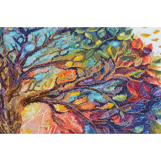 Kit point de croix Le Centre de l'Univers (Scènes déco) 35x36 cm AAH-211