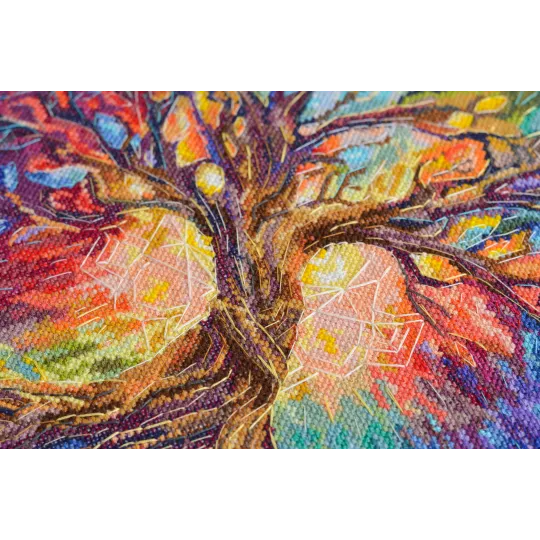 Kit point de croix Le Centre de l'Univers (Scènes déco) 35x36 cm AAH-211