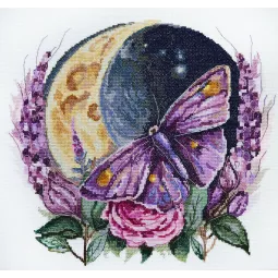 Kit de point de croix Enchanté par le clair de lune (Scènes Déco) 28x30 cm AAH-224