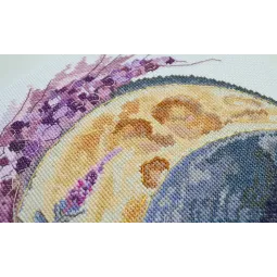 Kit de point de croix Enchanté par le clair de lune (Scènes Déco) 28x30 cm AAH-224